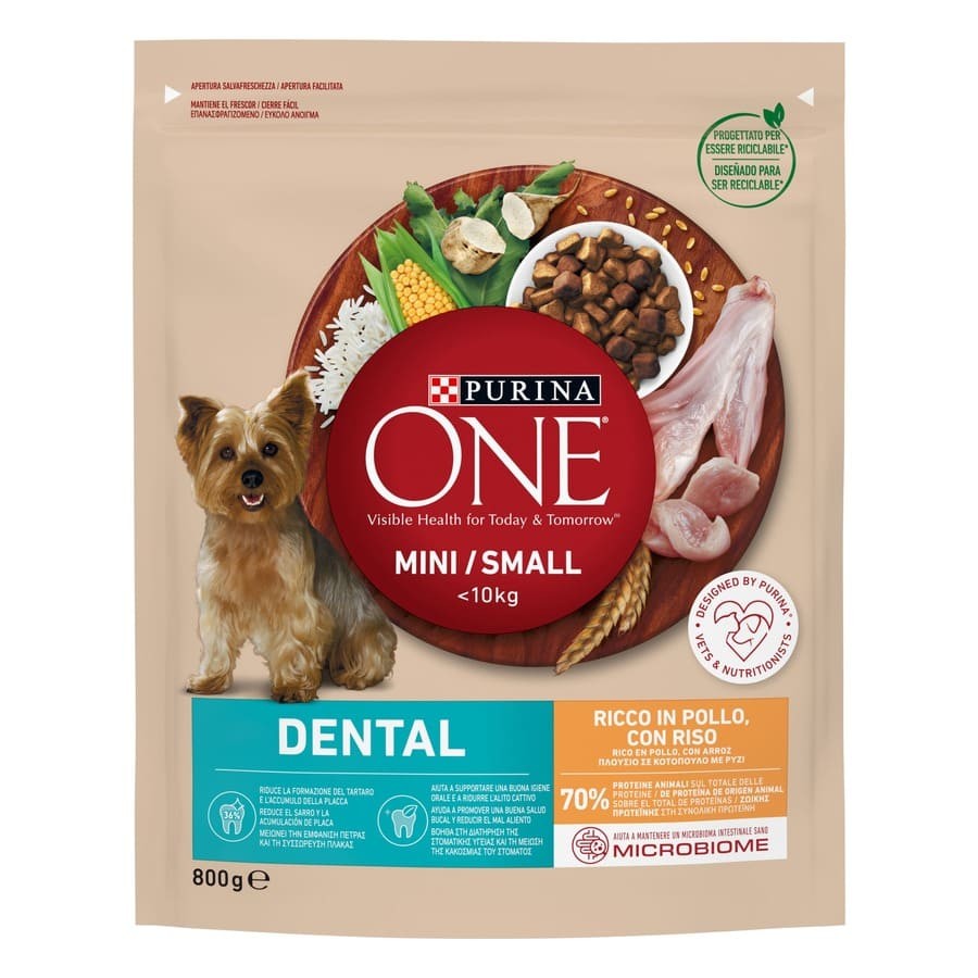 Purina ® ONE Mini Dental seco Pollo y Arroz