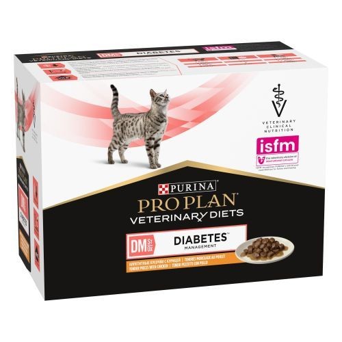 PURINA® PRO PLAN® VETERINARY DIETS  FELINE DM Diabetes Management Sobres Pollo