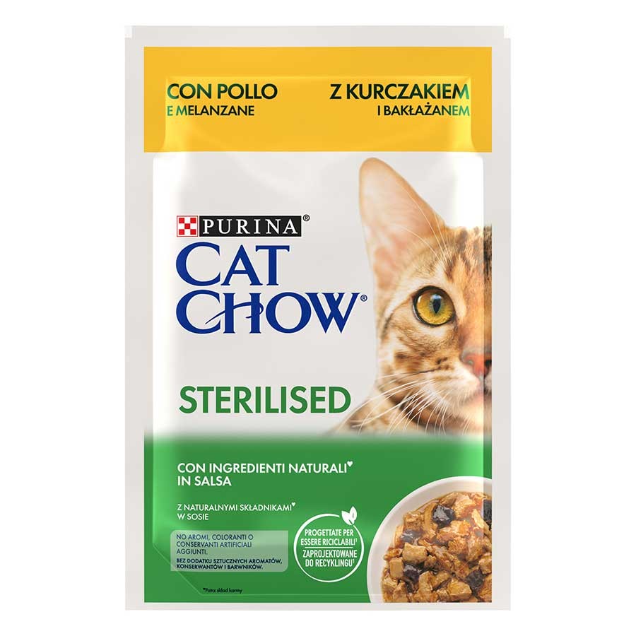 CAT CHOW Esterilizado Húmedo Pollo