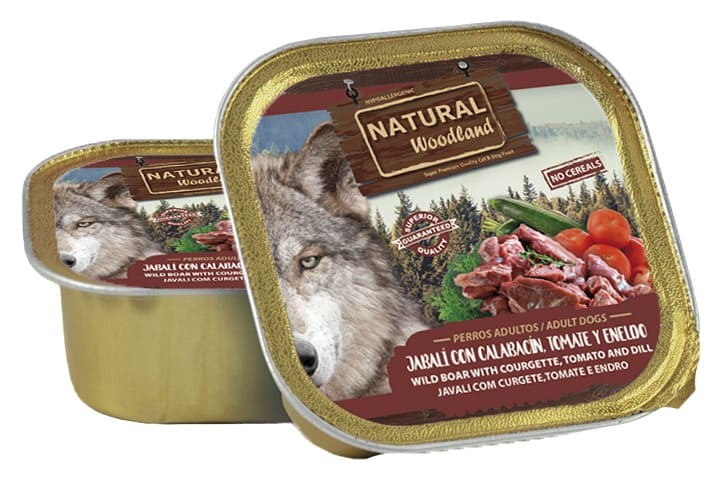Jabalí con calabacín, tomate y eneldo – Pienso Perro Natural Woodland