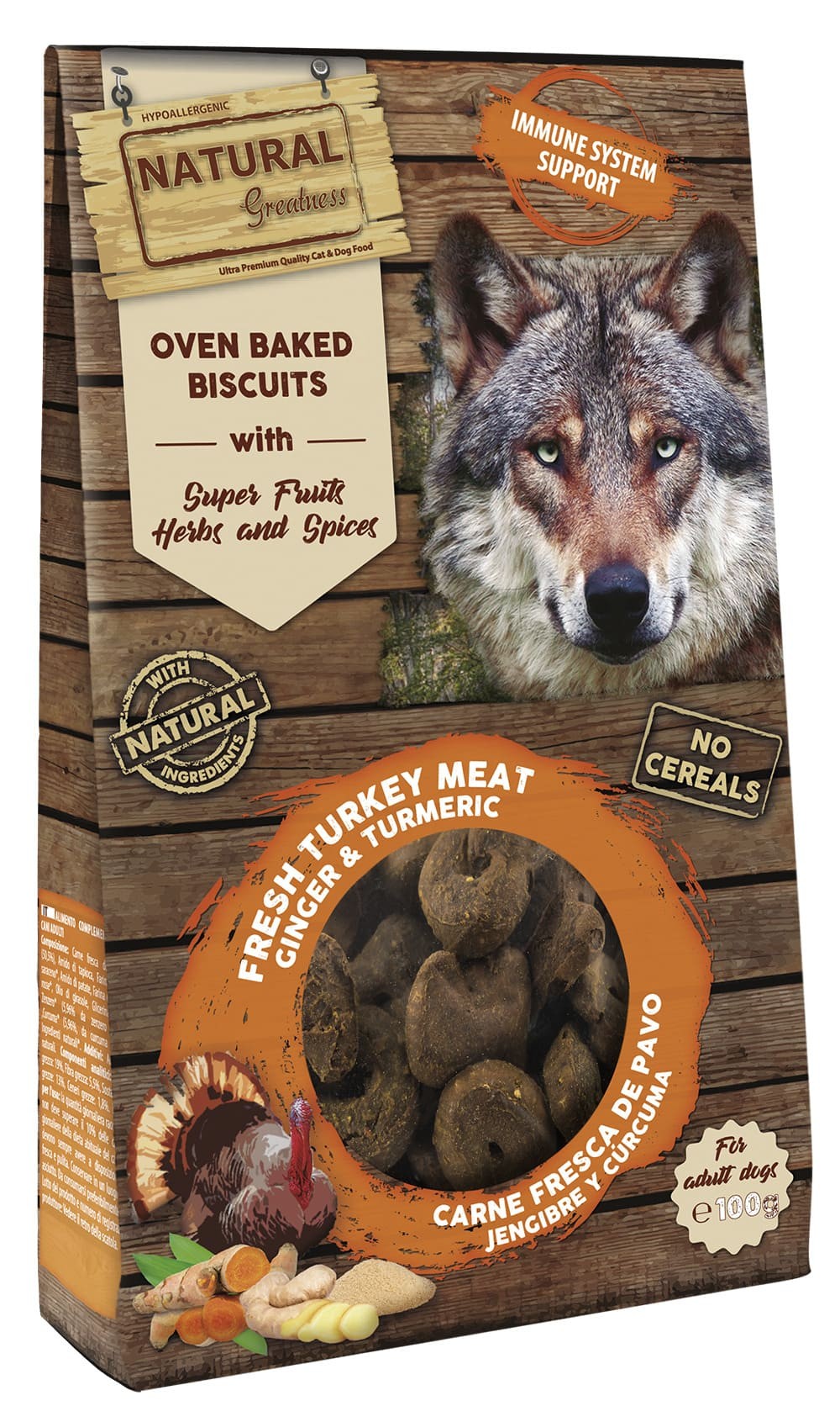 Galletas horneadas Immune System Support 100 g (jengibre y cúrcuma)