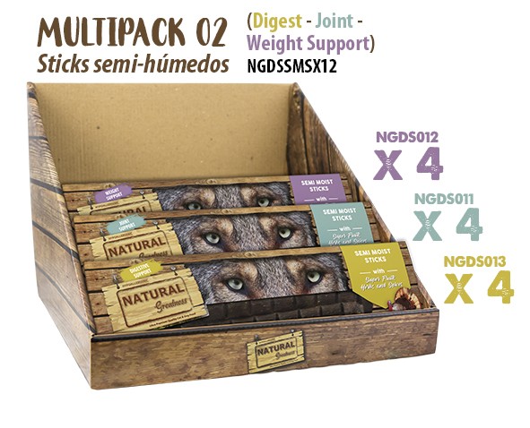 Multipack sticks semihúmedos (Digest, Joint y Weight Support)