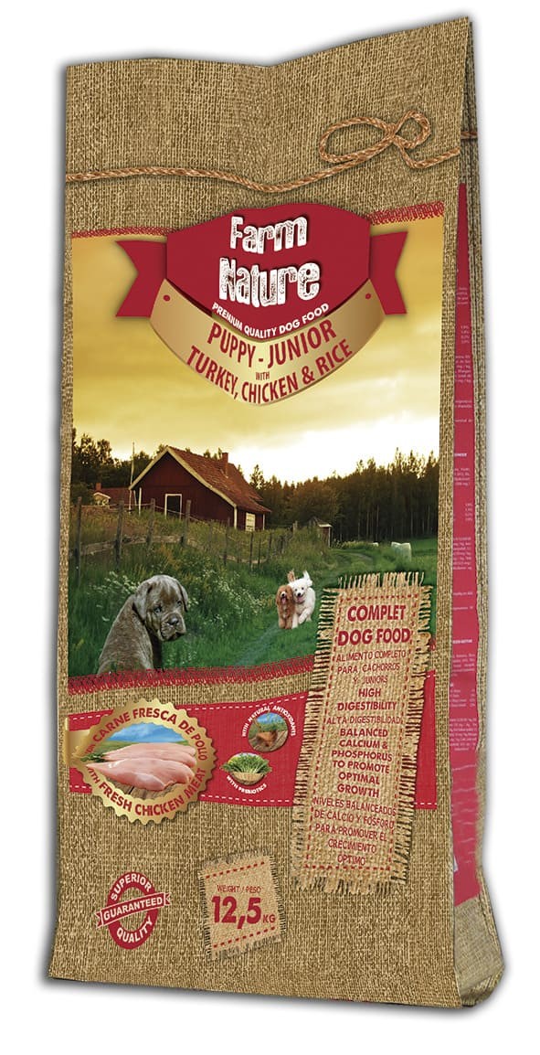 FN Pavo y Pollo con Arroz Júnior – Pienso Perro Farm Nature