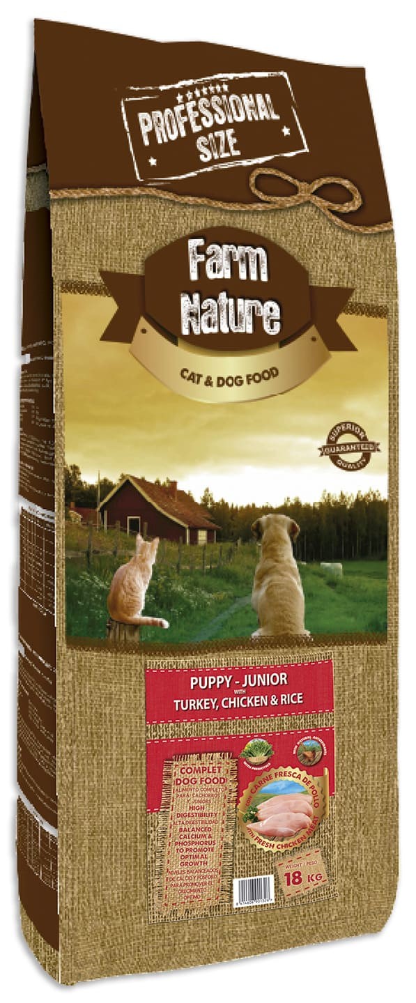 FN Pavo y Pollo con Arroz Júnior – Pienso Perro Farm Nature