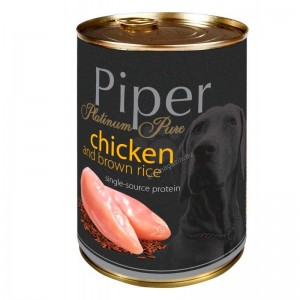 Piper carne en lata para perro Platinum Pure Monoproteico Pollo Y Arroz Integral 